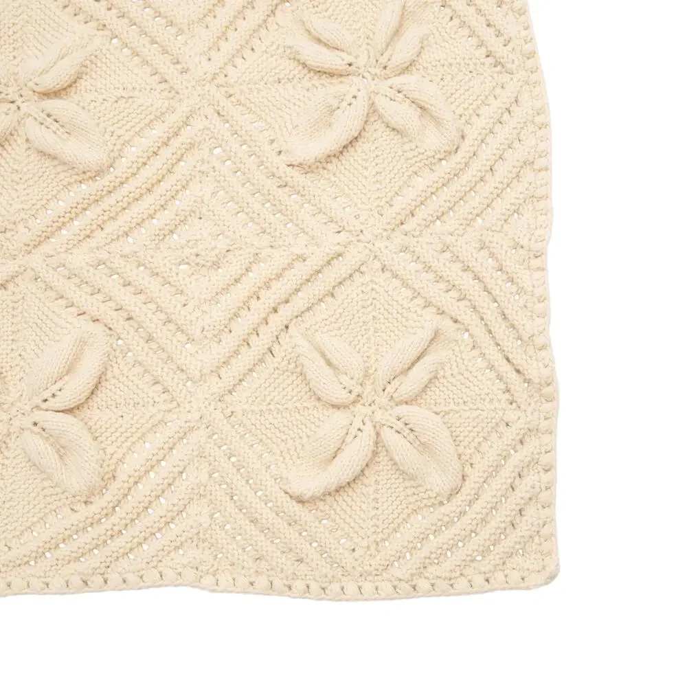 Vintage Off-White Crochet Afghan